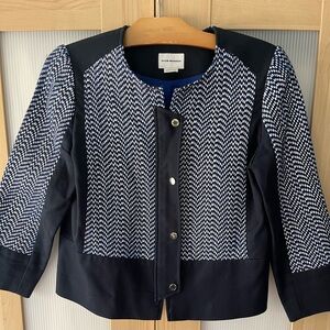 Club Monaco “Old Money Office Siren” crop tweed jacket